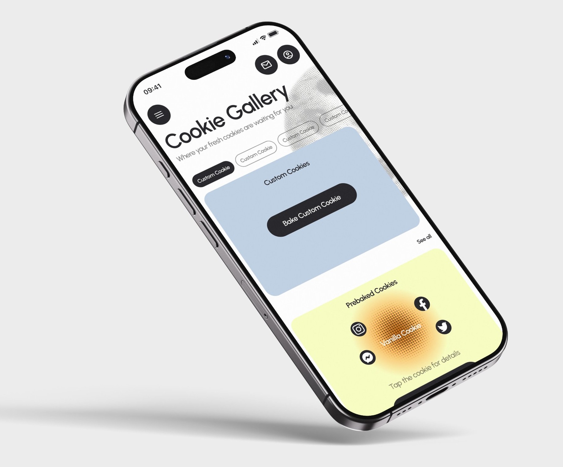 Personal redesign of the Cookie Gallery screen